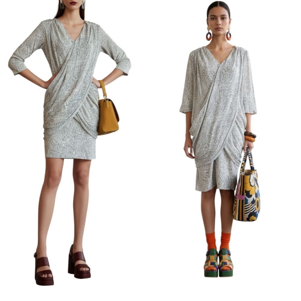 Marni 💯 Silk grey Grass Dress S